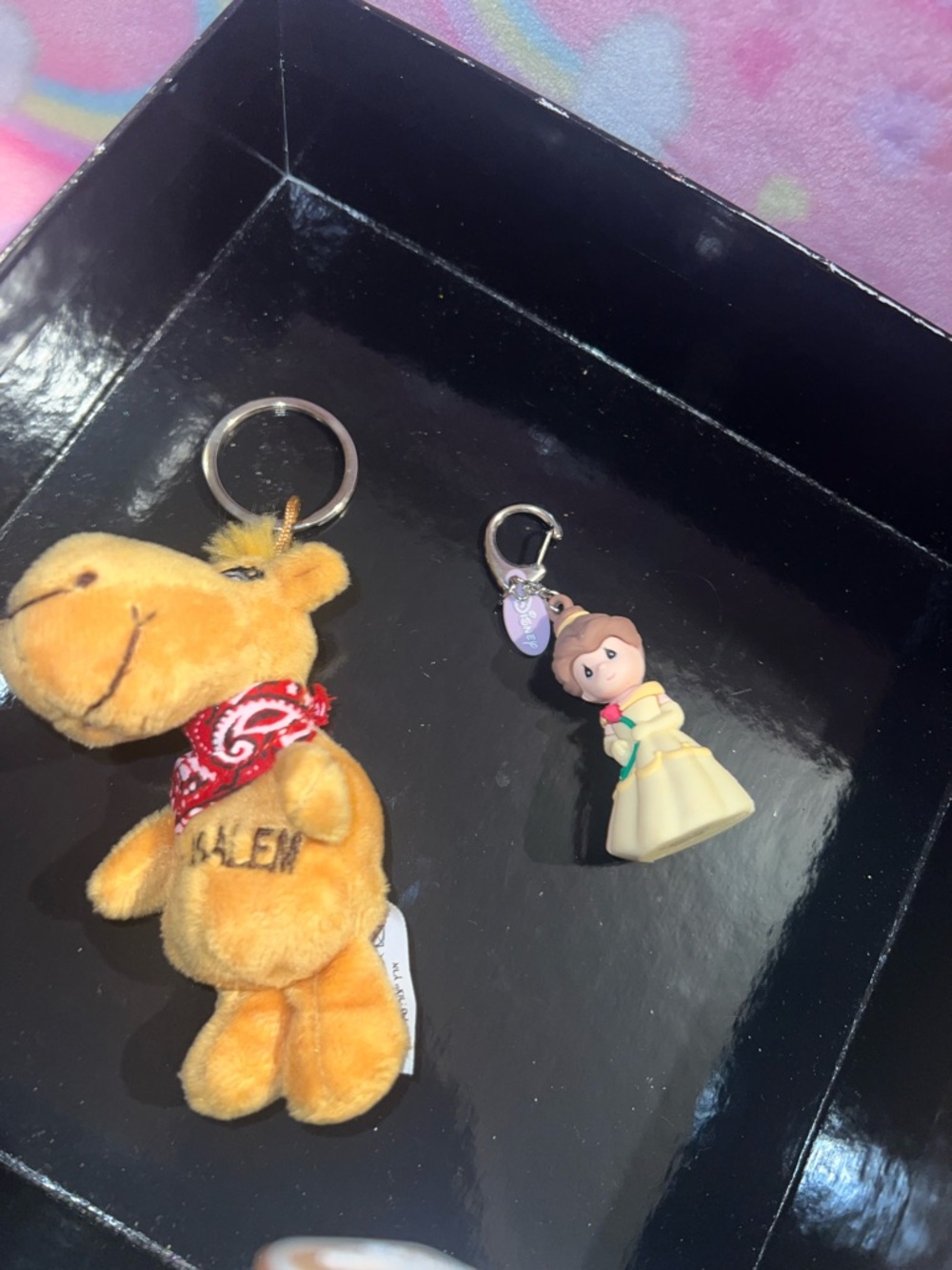 Yellow Camel Plush Keychain and Yellow Princess Charm Set - Kids Toys